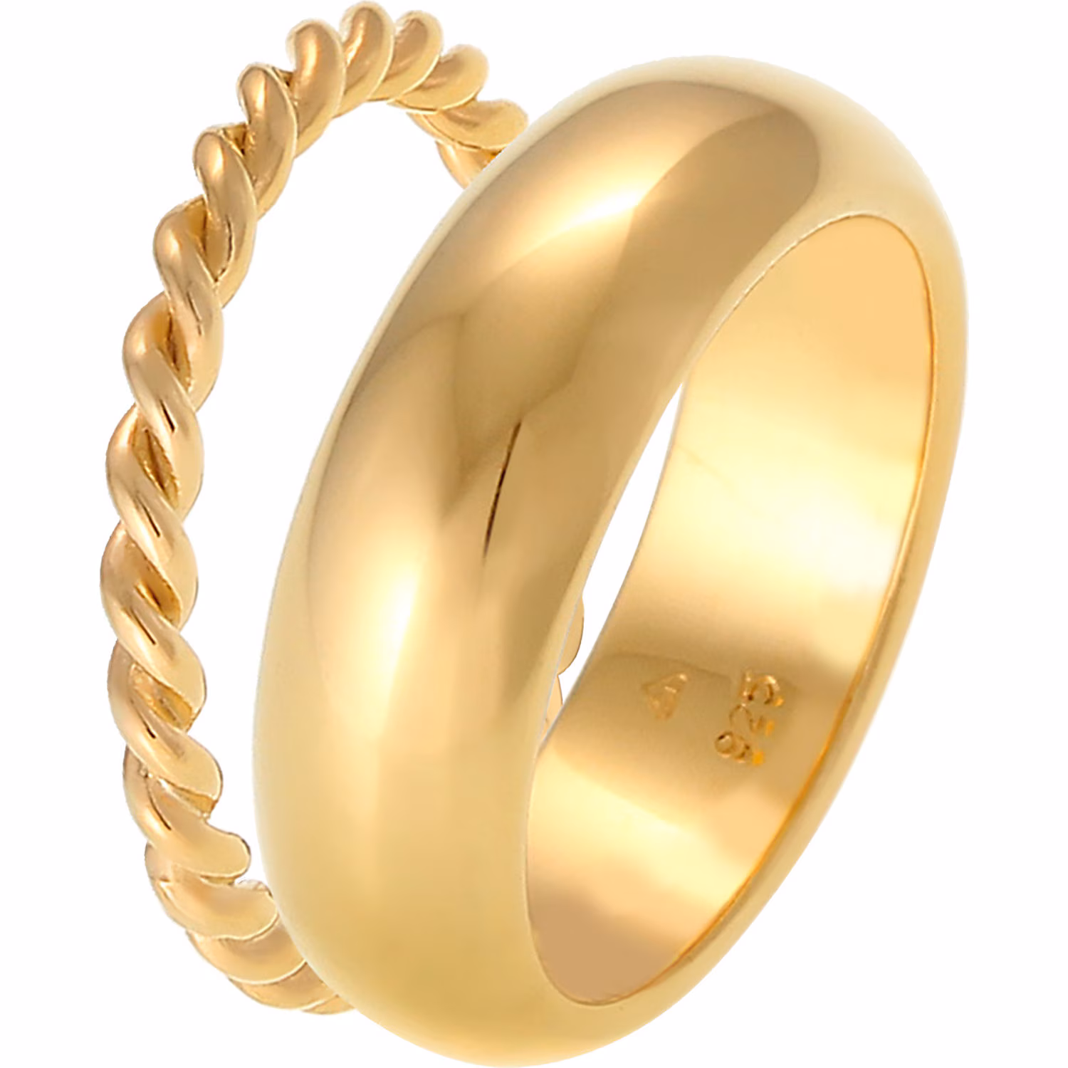 Bandring 2er Set Basic Twisted Gedreht 925 Silber