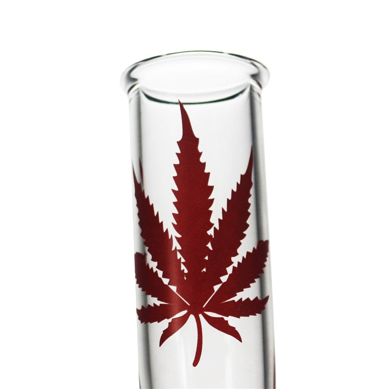 8 Marijuana Leaf Basic Glass Bong