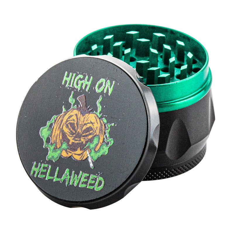 Halloweed Theme Zinc Alloy Herb Grinder 4 Piece