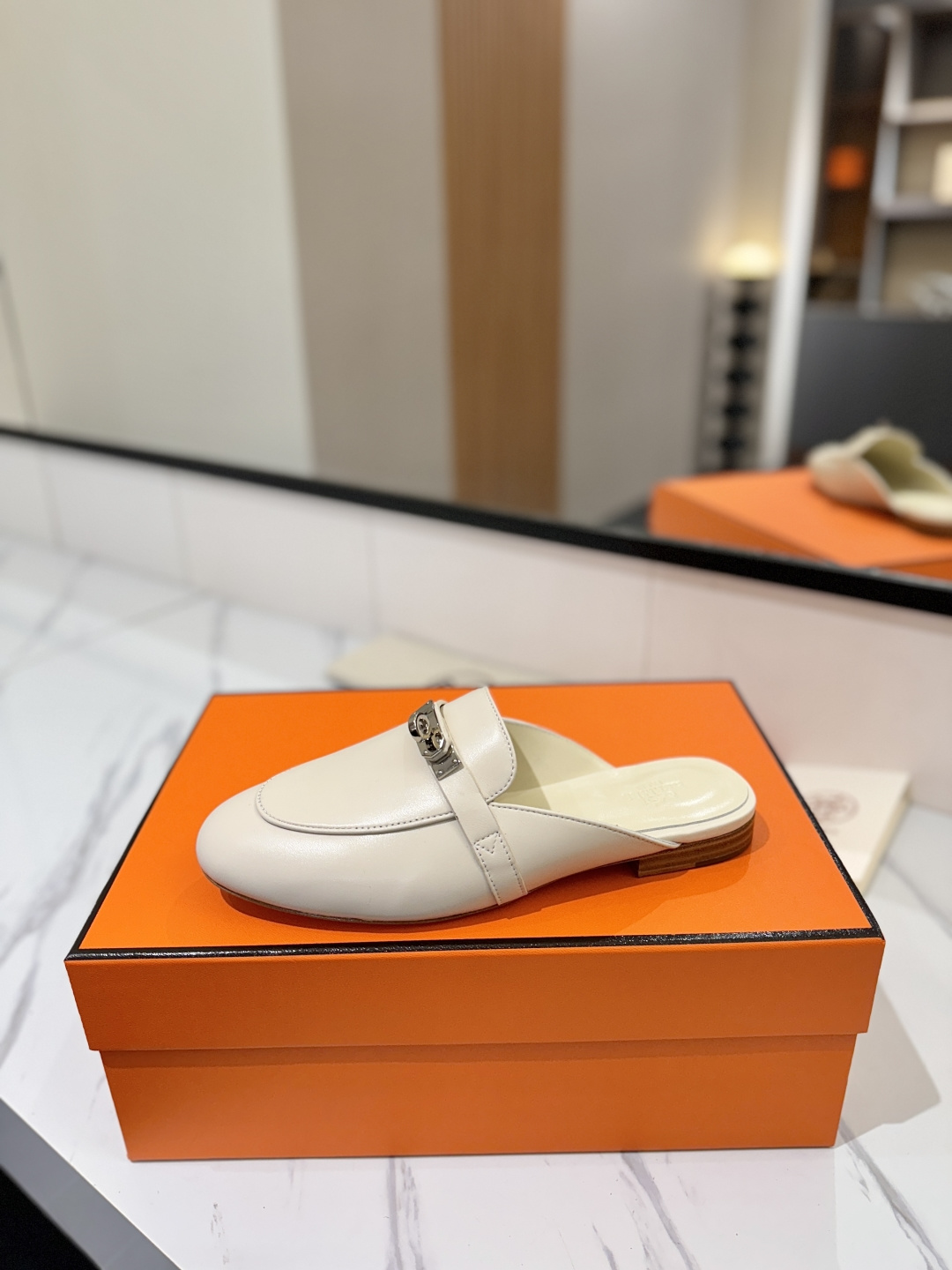 Hermès Kelly Buckle Carlotta Mules