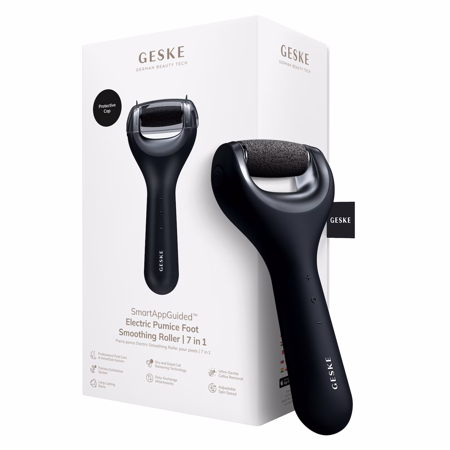 GESKE Electric Pumice Foot Smoothing Roller | 7 in 1