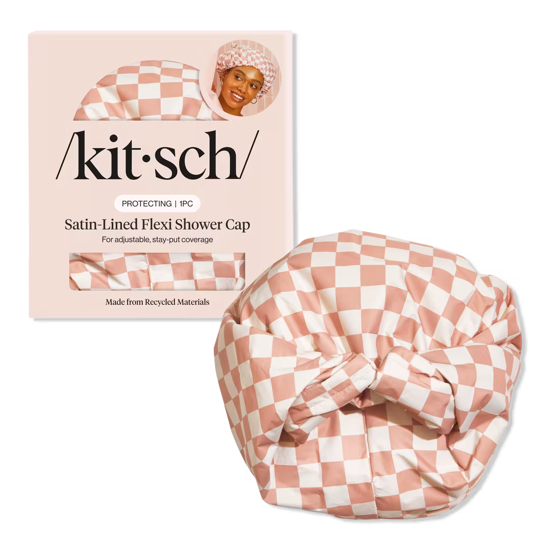 Kitsch  Satin-Lined Flexi Shower Cap