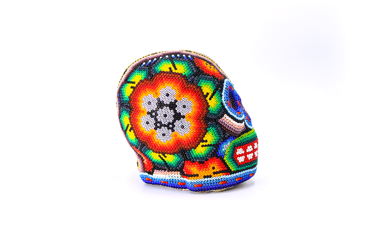 Cráneo - Obra de Arte Huichol