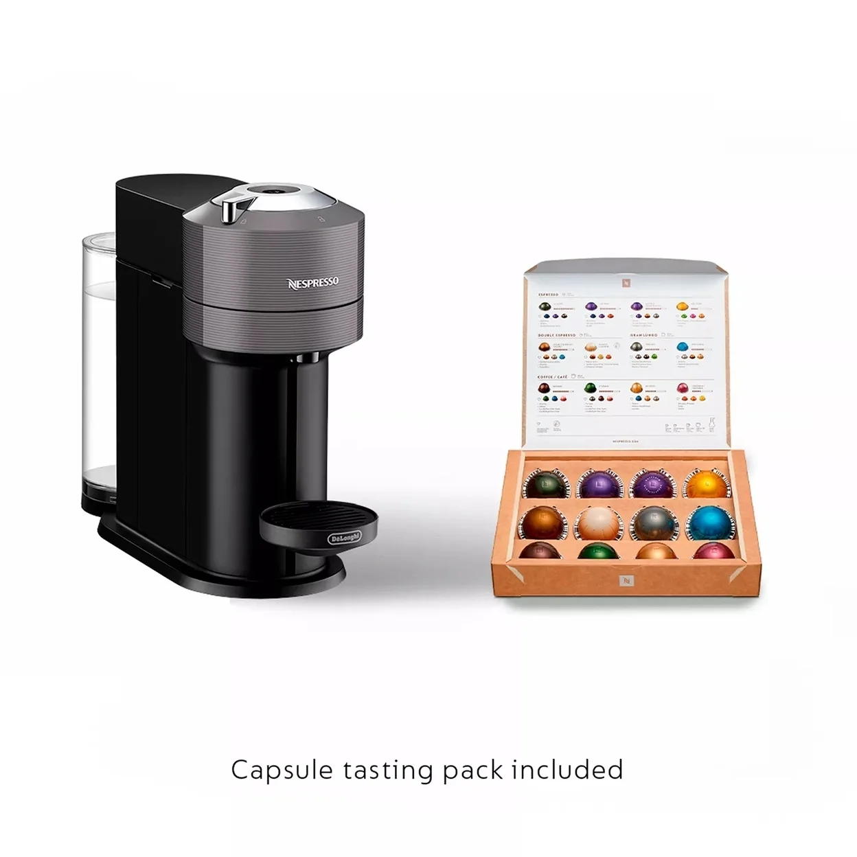 Nespresso Vertuo Next Deluxe by DeLonghi, Dark Grey with Milk Frother