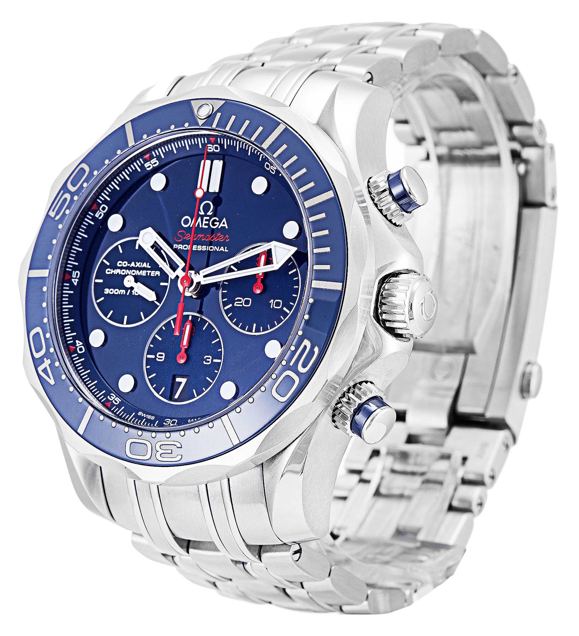 Replica Omega Seamaster 300m Blue Case Stick Markers 212.30.44.50.03.001 44MM