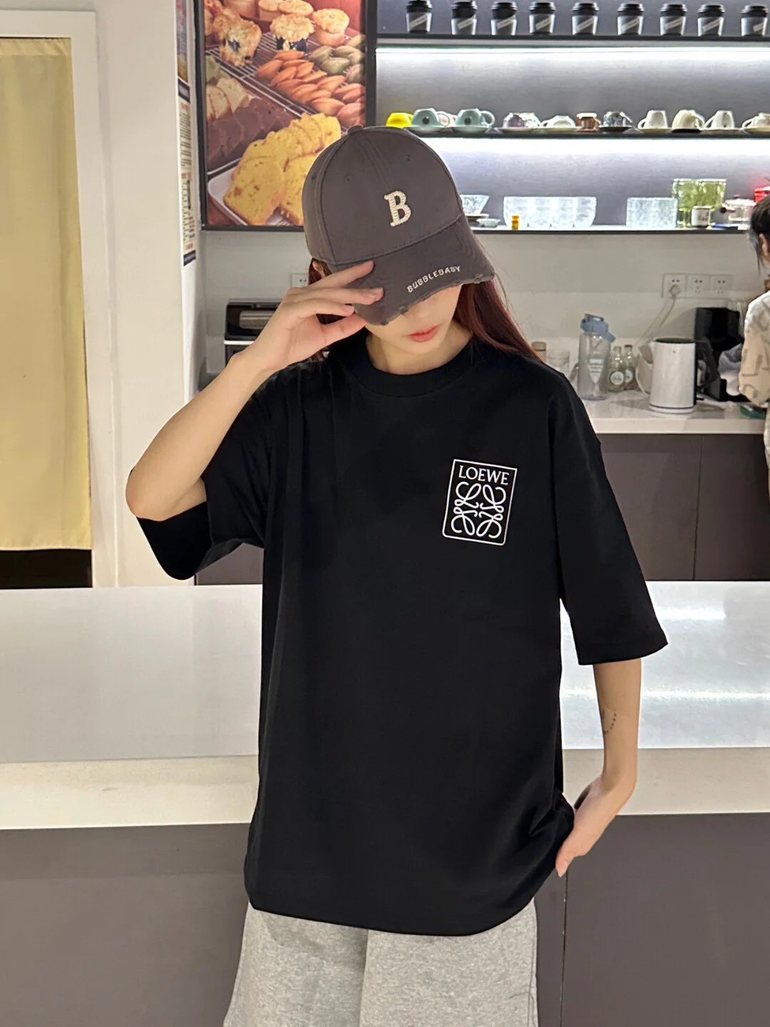 Loewe Embroidered Logo T-Shirt (Black)