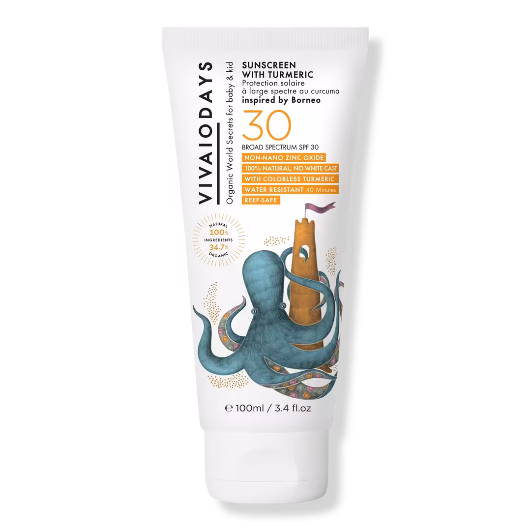 VIVAIODAYS  Turmeric Broad Spectrum 100% Natural Mineral Sunscreen SPF 30