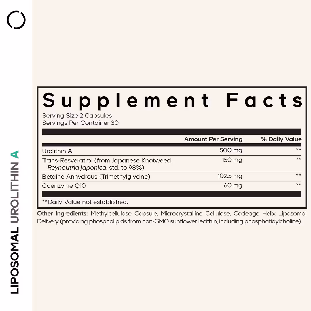 CODEAGE  Liposomal Urolithin A with Resveratrol & CoQ10