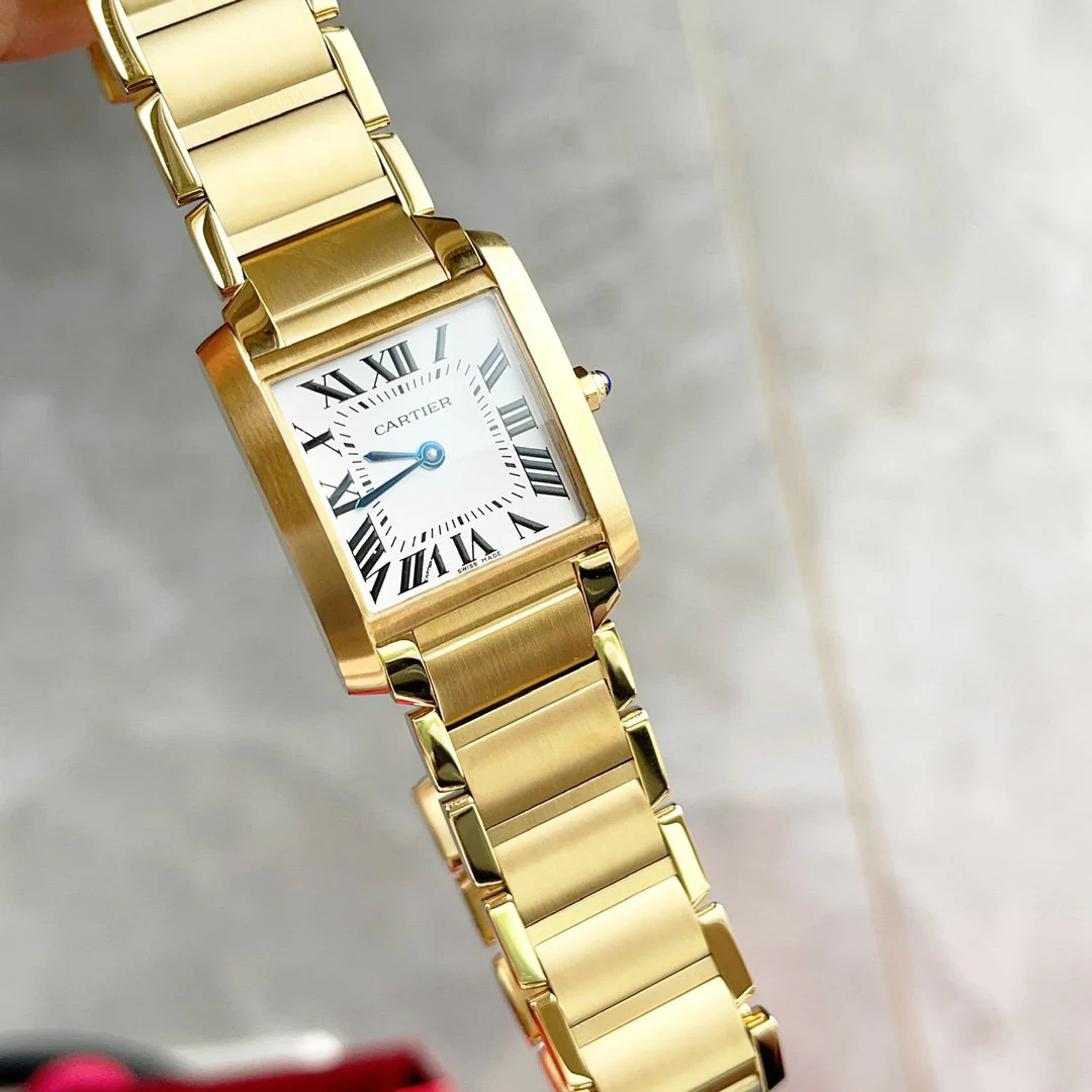 Cartier Watch TANK FRANCAISE GOLD WHITE DIAL