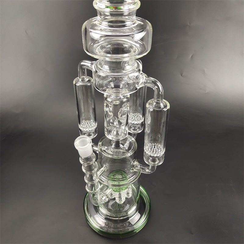 21 Multi Chamber Recycler Glass Bong