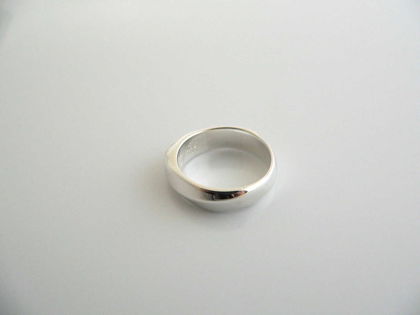 Tiffany & Co Silver Twist Ring Band Sz 6.5 Twirl Rare Gift Love Statement