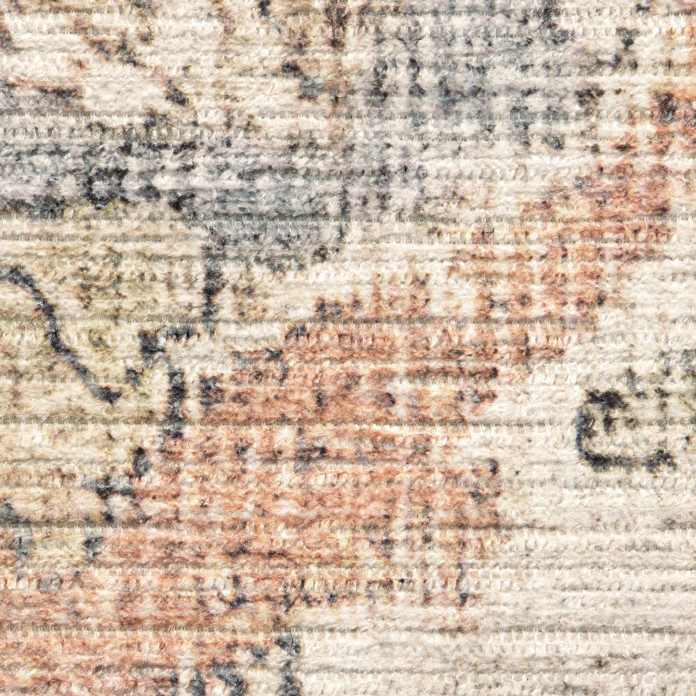 Apache Chenille Area Rug, Rosetta Beige, 6' x 9'