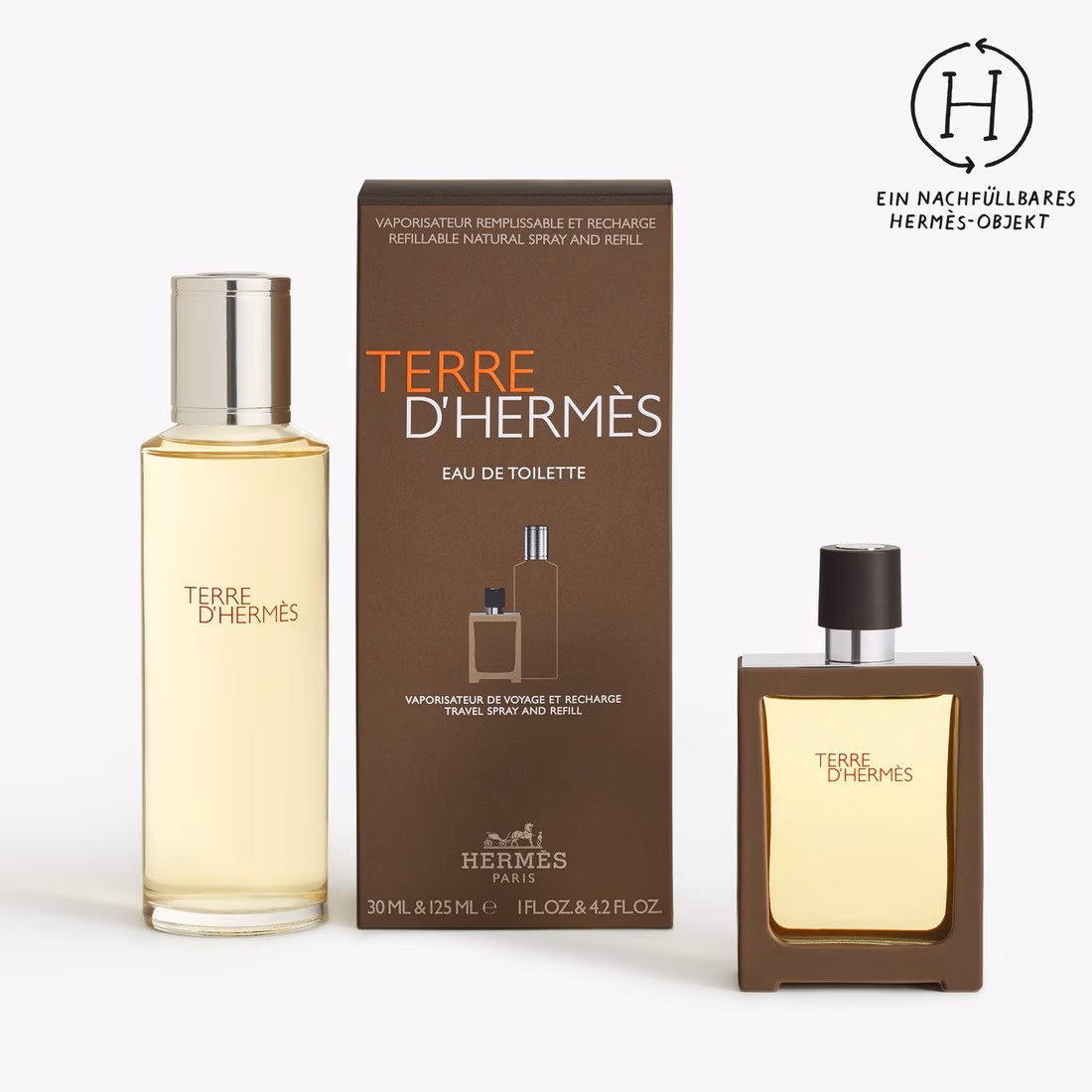 Eau de Toilette Refillable Spray + Refill Bottle