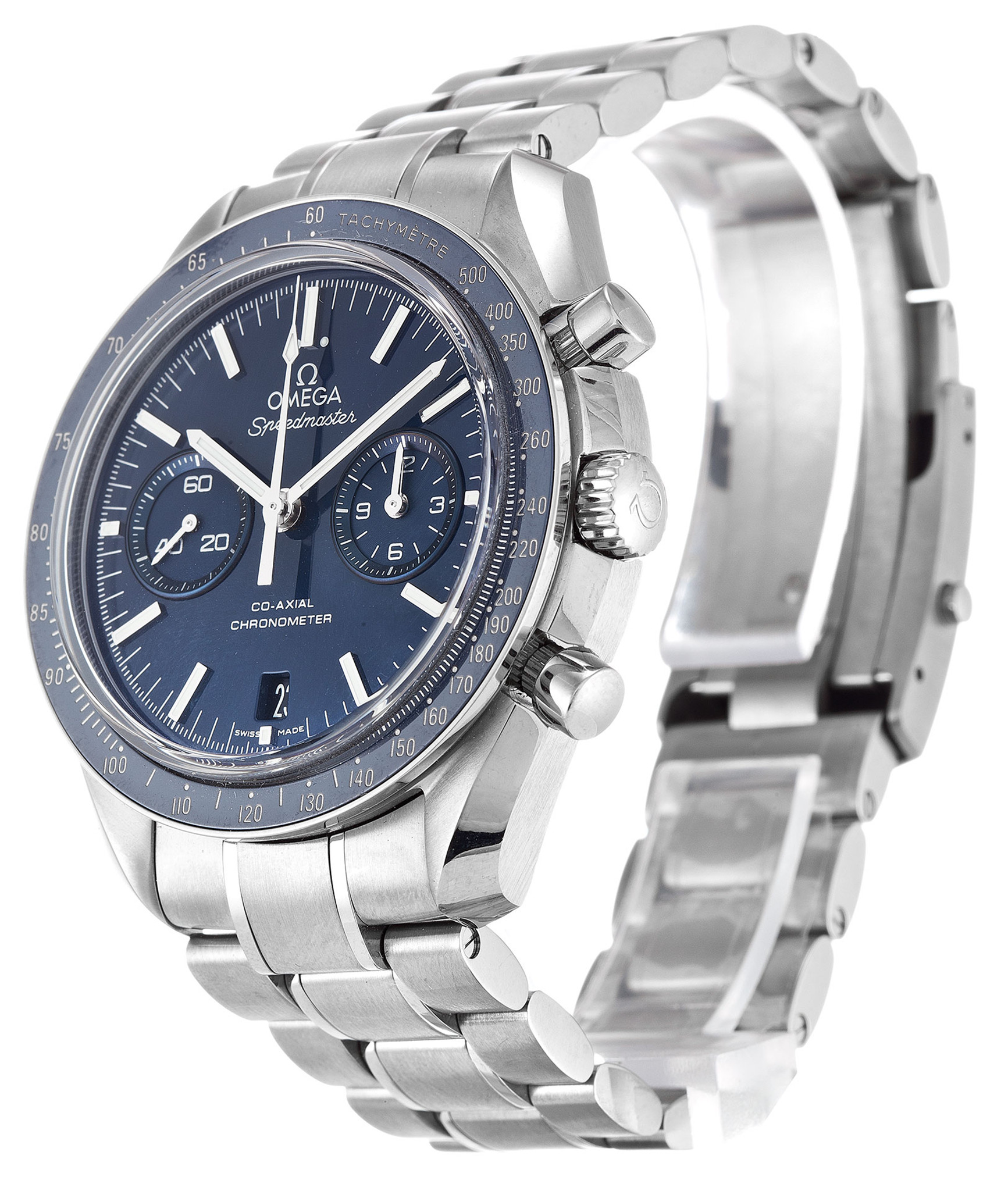 Replica Omega Speedmaster Moonwatch Blue Dial Stick Markers 311.90.44.51.03.001 44MM