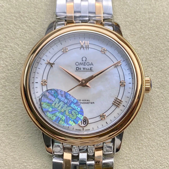 Omega Watch De Ville 32.7mm Silver Pink Gold