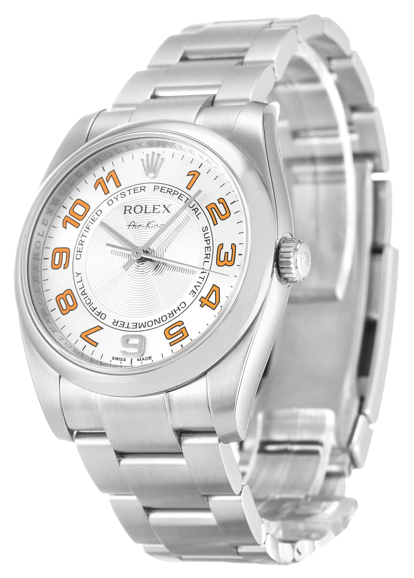 Rolex Air-King Silver Arabic 114200