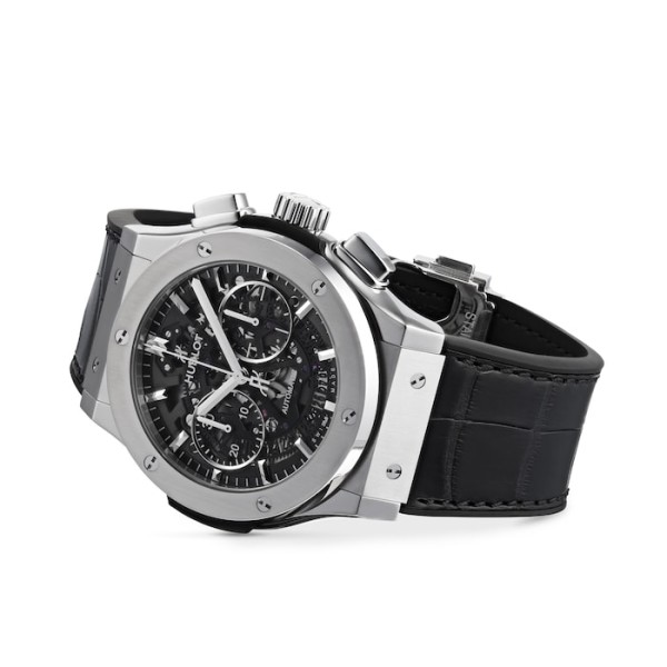 Replica Hublot Classic Fusion Men Automatic Skeleton Leather Watch 525.NX.0170.LR