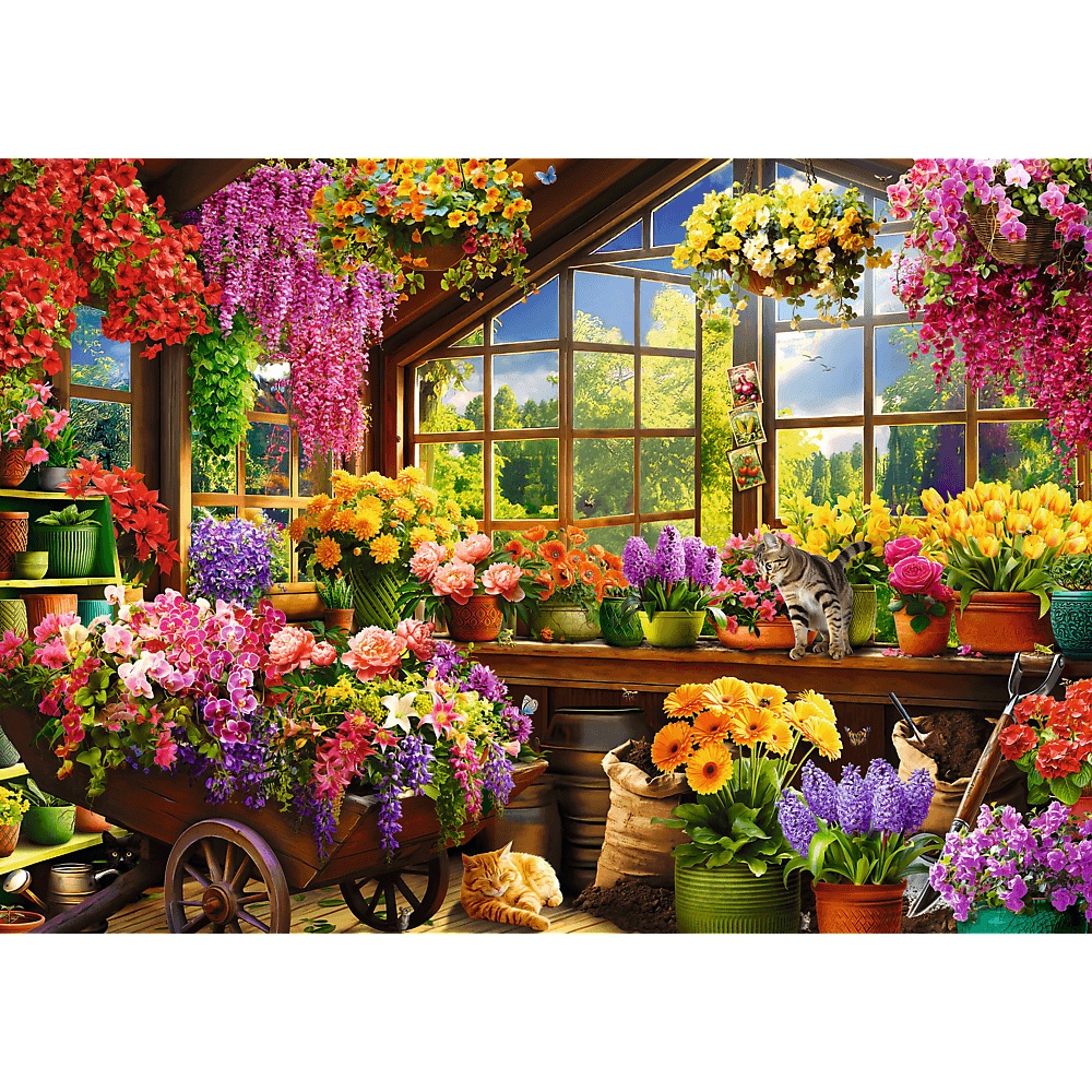 Puzzle Premium Plus Quality 1000 El. Tea Time: Przygotowania Do Wiosny