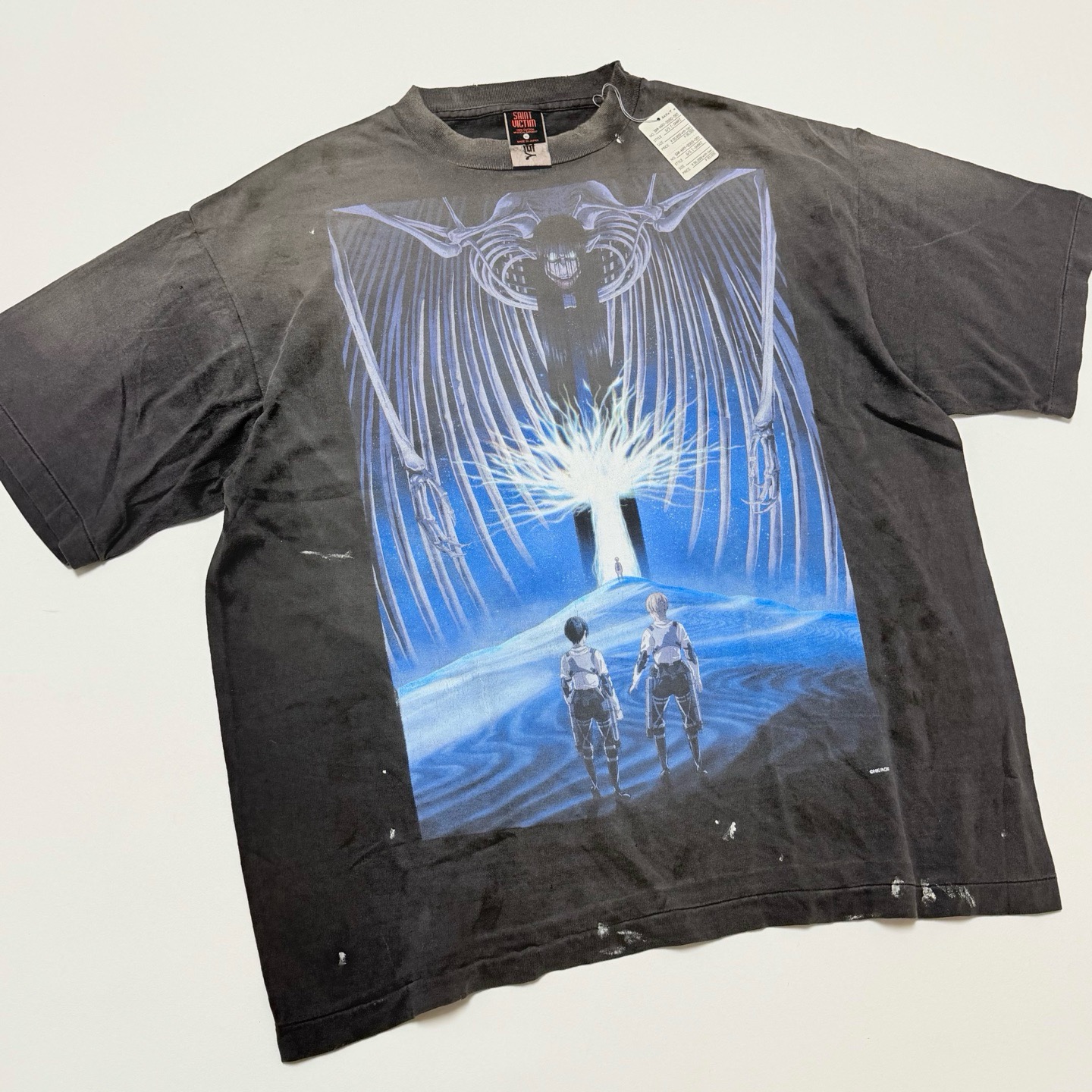 SAINT Mxxxxxx AOT_SS TEE/ATTACK ON TITAN/BLK tshirt