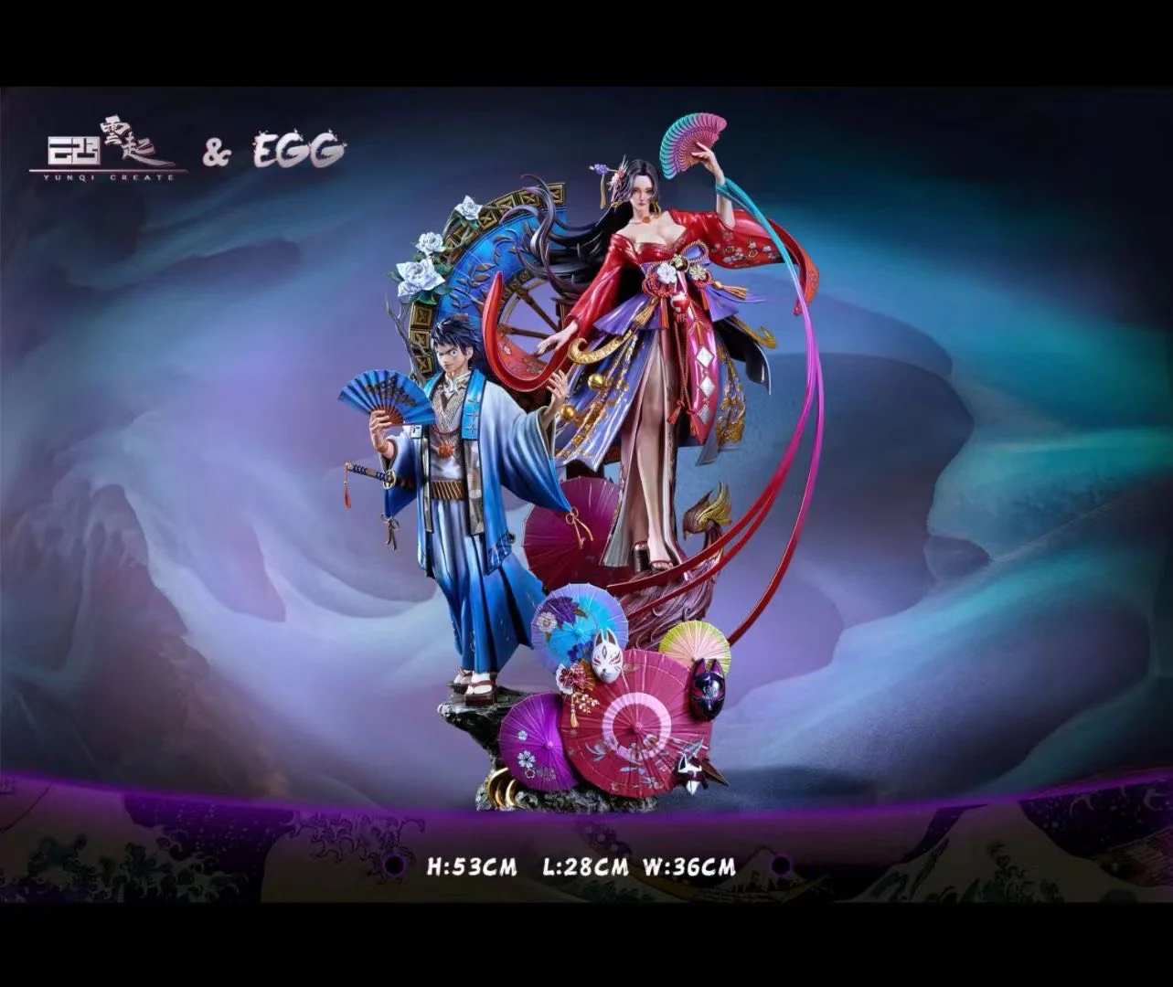 Yunqi x EGG Studio - Chinese Style Luffy & Boa Hancock | 朝颜暮辞 路飞 & 女帝