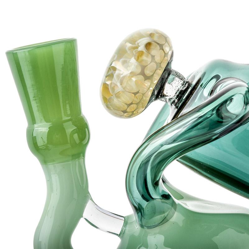 6.1â€?Green Recycle Dab Rig With Flower Pendant