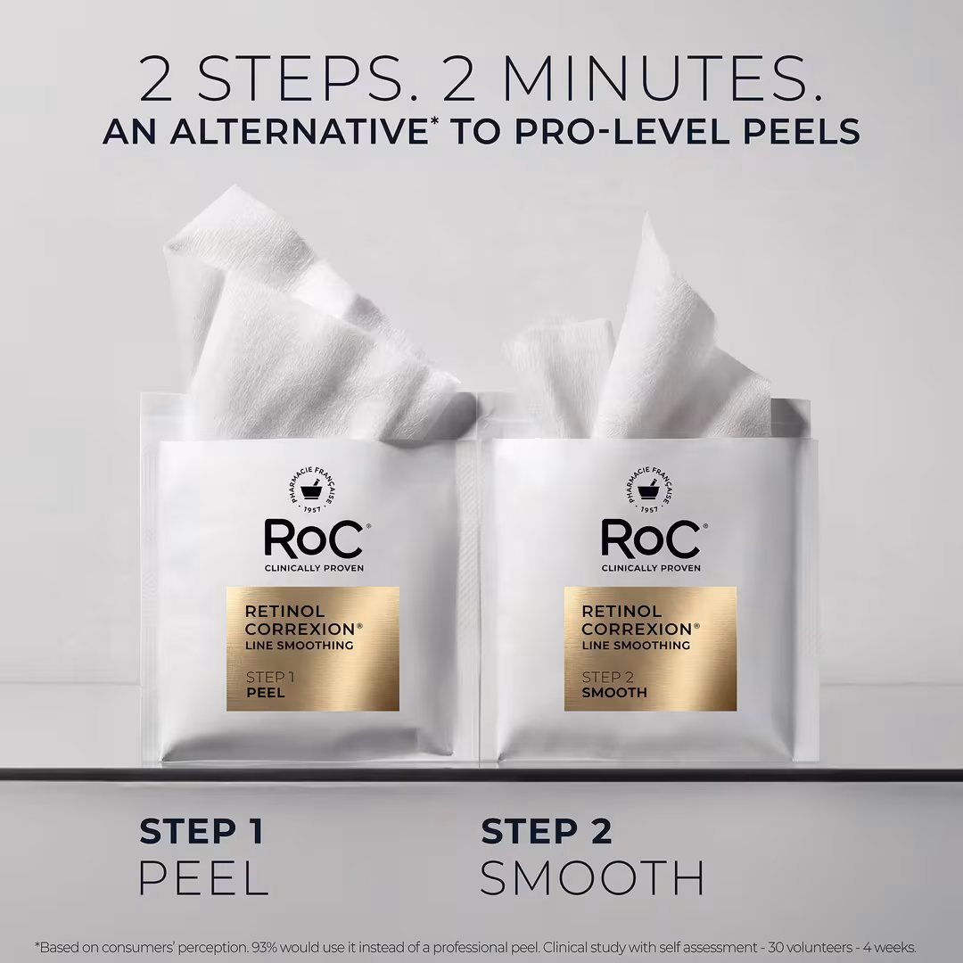 RoC  Retinol Correxion Line Smoothing 2-Step Peel Pads
