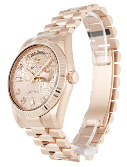 Rolex Day-Date Rose Dial 118235
