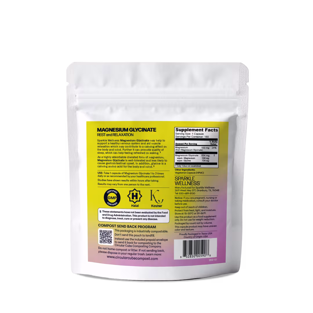 Sparkle Wellness  Magnesium Glycinate Capsules