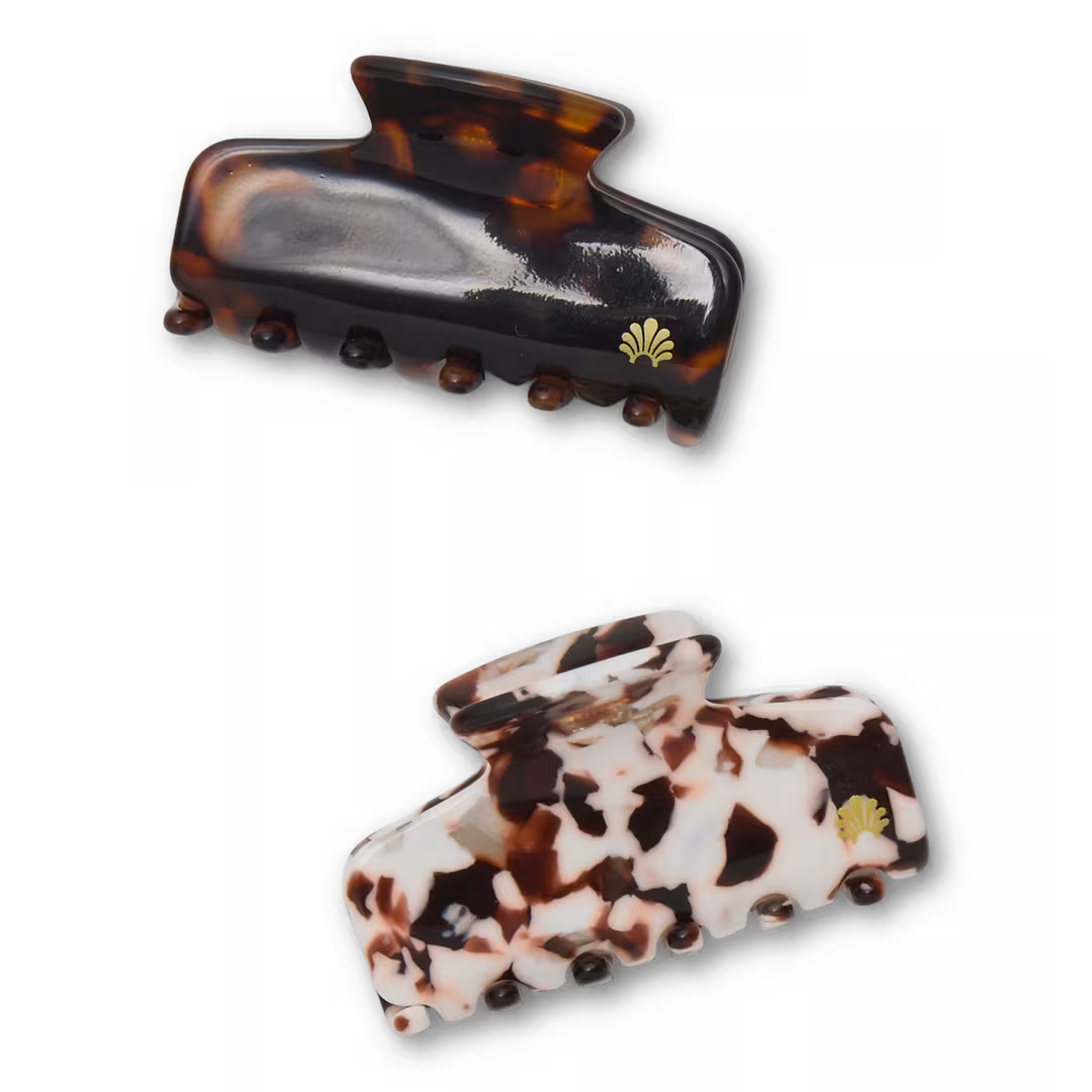 Lele Sadoughi  Ivory Tortoise Mini Claw Clip Duo