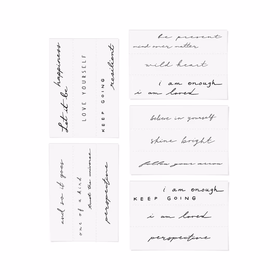 Inked by Dani  Mantra Temporary Tattoo Pack
