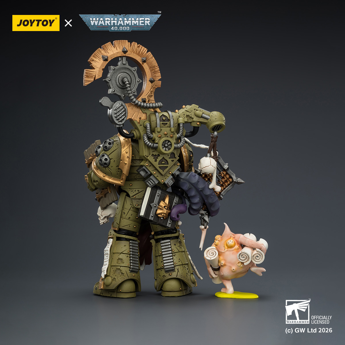 JOYTOY Warhammer 40k 1: 18 Death Guard Biologus Putrifier and Tallyman - JOYTOY WORLD