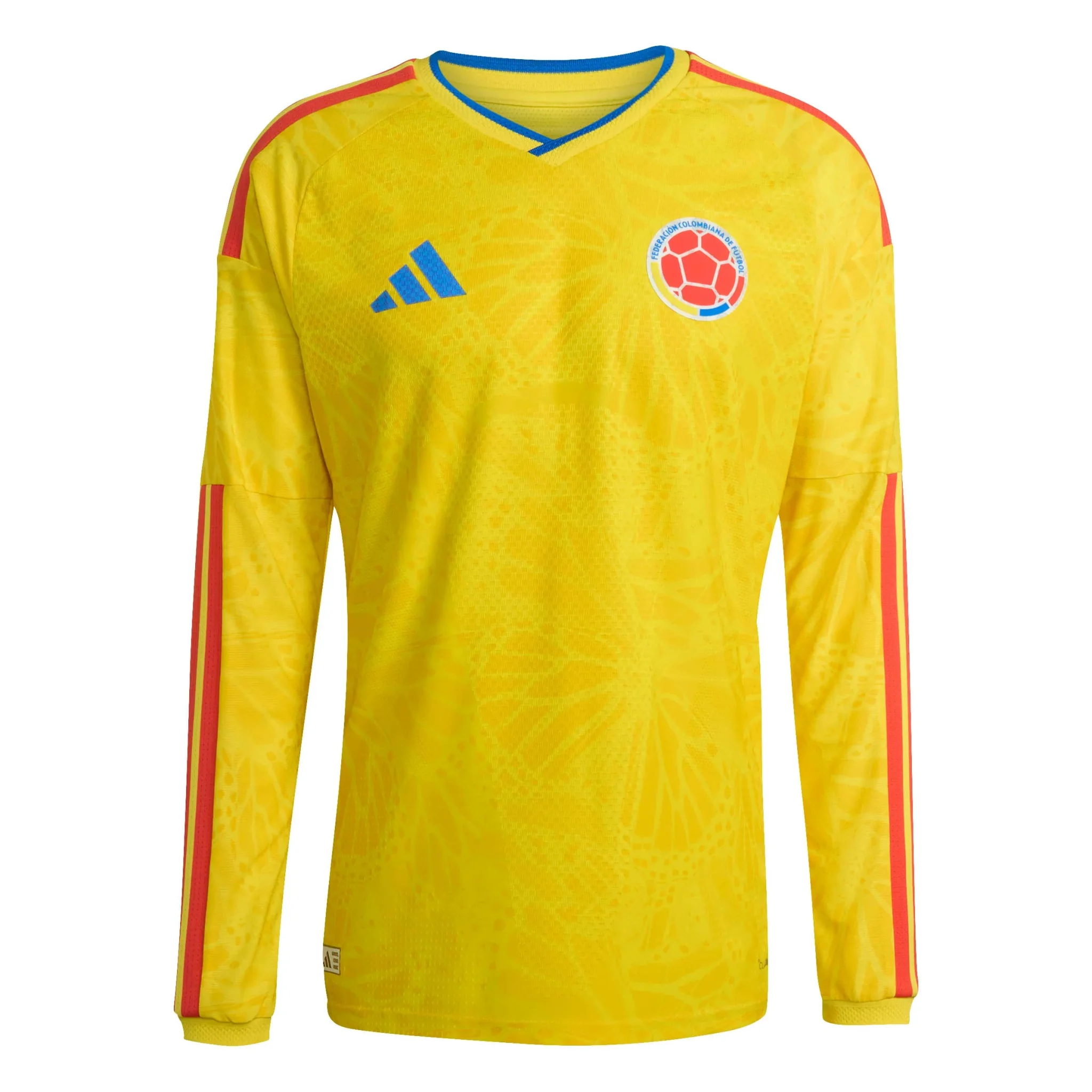 adidas 2026 Colombia Men's Authentic Home Long-Sleeve Soccer Jersey