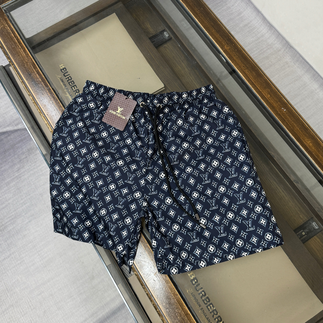 LV Style All-Over Monogram Casual Shorts