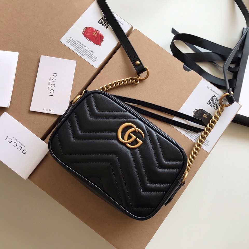 Gucci GG Marmont matelass??mini bag 448065