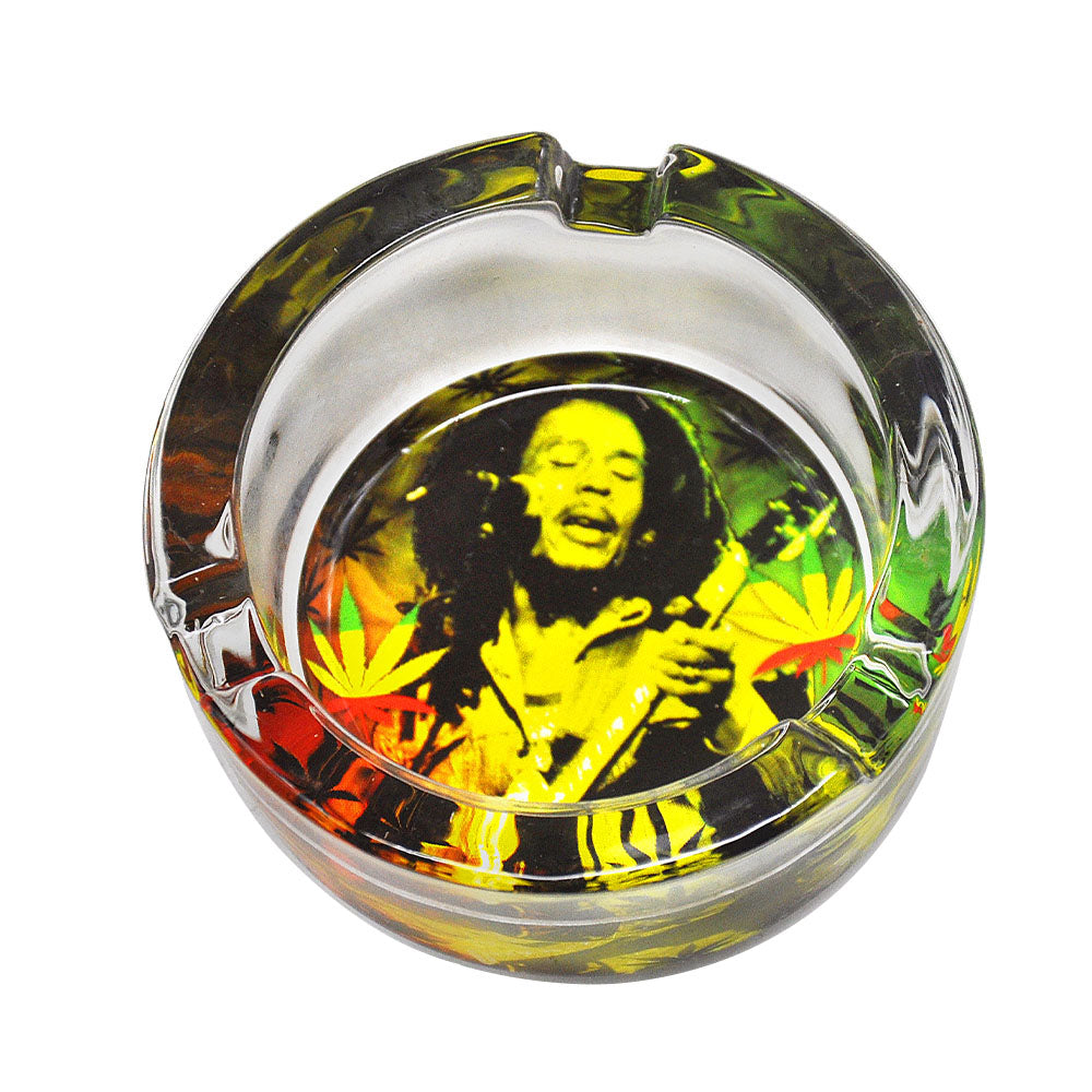 Marijuana Leaf Glass Ashtray (Random Pattern)