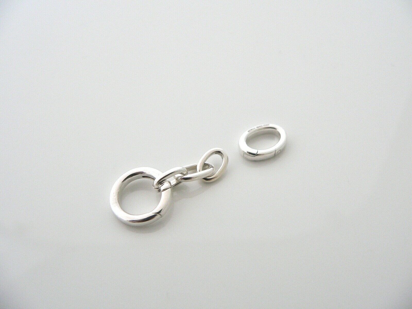 Tiffany & Co Sterling Silver Bracelet Necklace Link Oval Clasp Extender Gift 1.5 inch