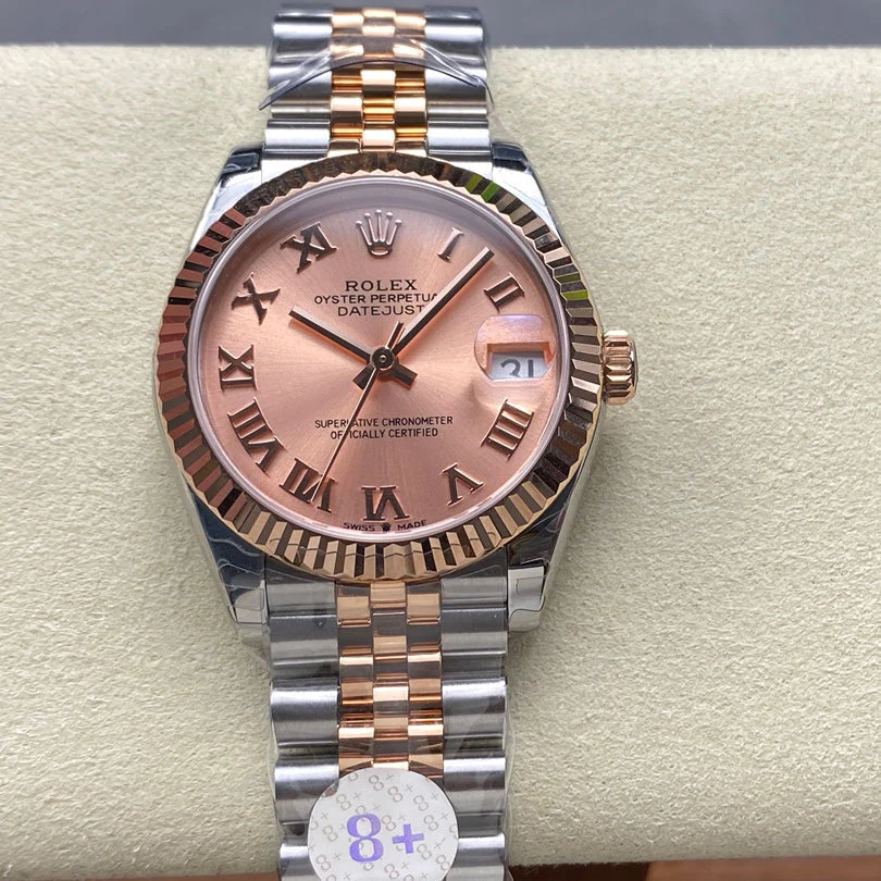 Rolex Watch Datejust 31mm Pink Gold Steel Salmon Dial