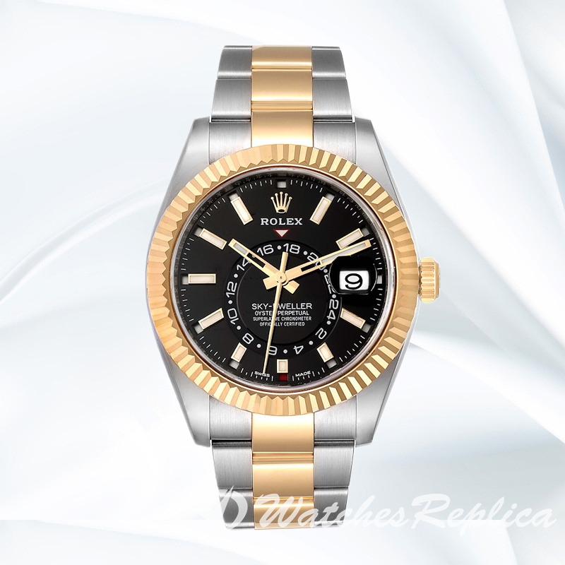 Rolex Sky-dweller Men's 41mm m326933-0002 Stainless Steel Black Dial