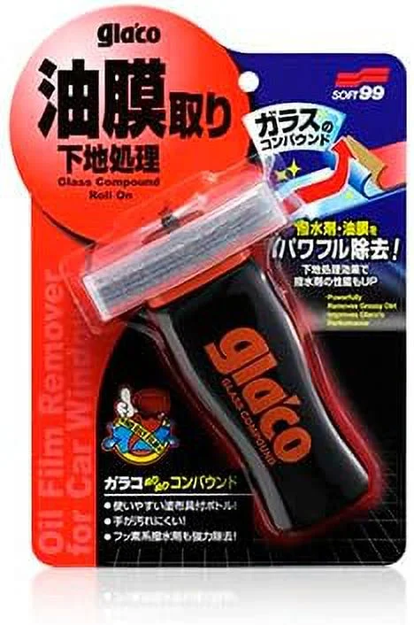 Glaco Glass Compound Roll On 100ml, Glaco Mirror Coat Zero 40ml, Glaco DX_110ml, and Glaco De Cleaner_400ml_Bundle Package