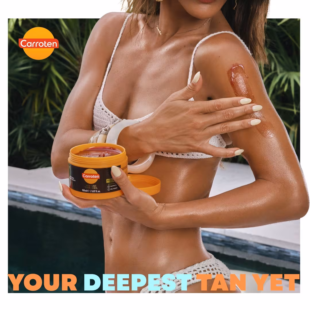 Carroten  Intensive Tanning Gel - Non-Greasy, Water-Resistant Tanning Accelerator
