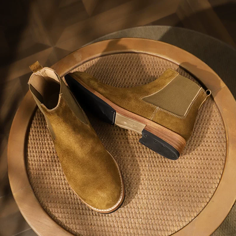 Heavy Industry Washed Horse Skin Chelsea Boots