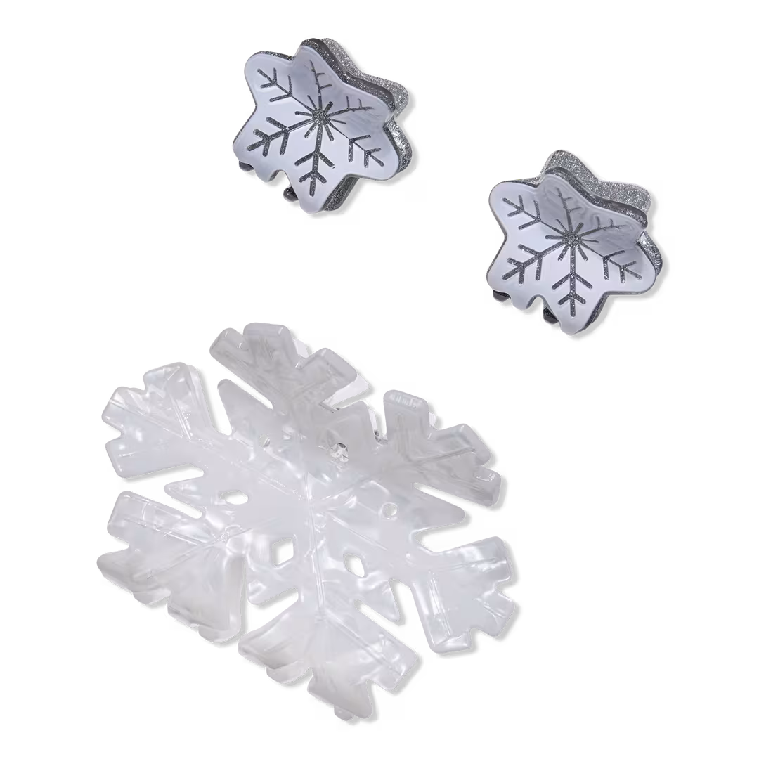 Conair Accessories  Mixed Snowflake Acrylic Claw Clips