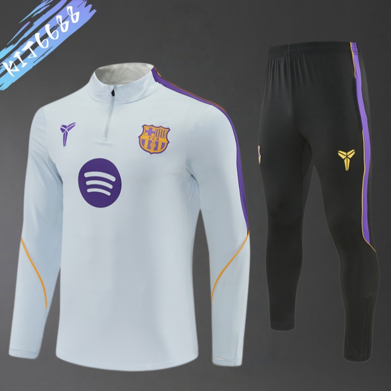 26/27 Barcelona Adult Half Zip Training Suit (Adult and Children's Set)