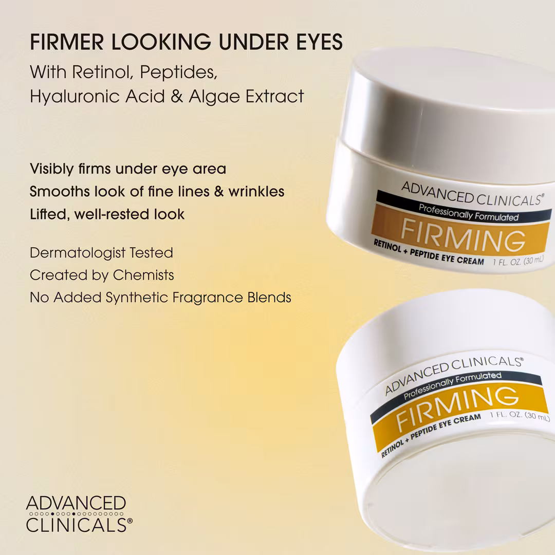 Advanced Clinicals  Retinol + Peptides Firming Eye Cream