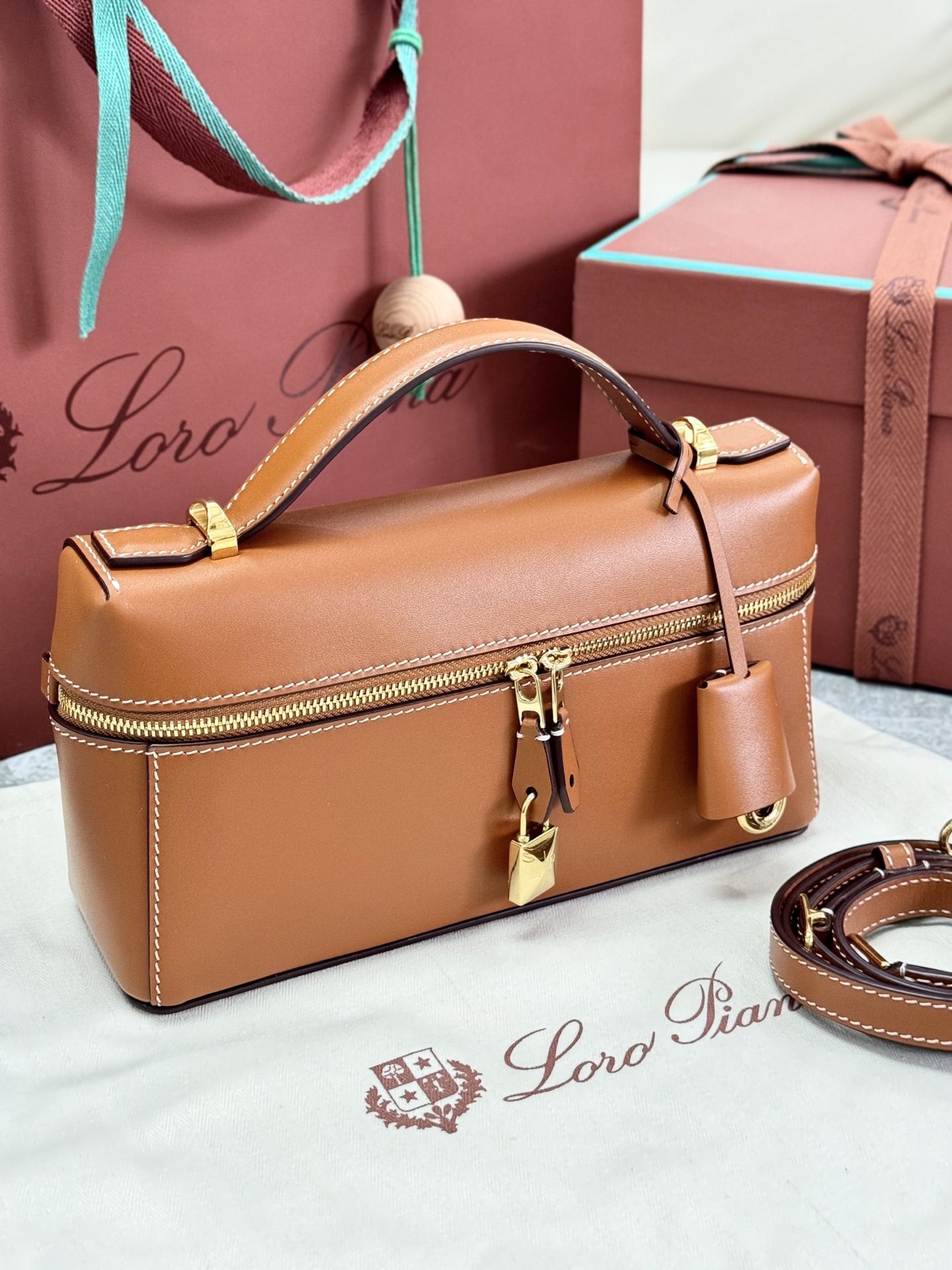 Loro piana Extra Bag L23 Handbag Warm Brown Crossbody Bag