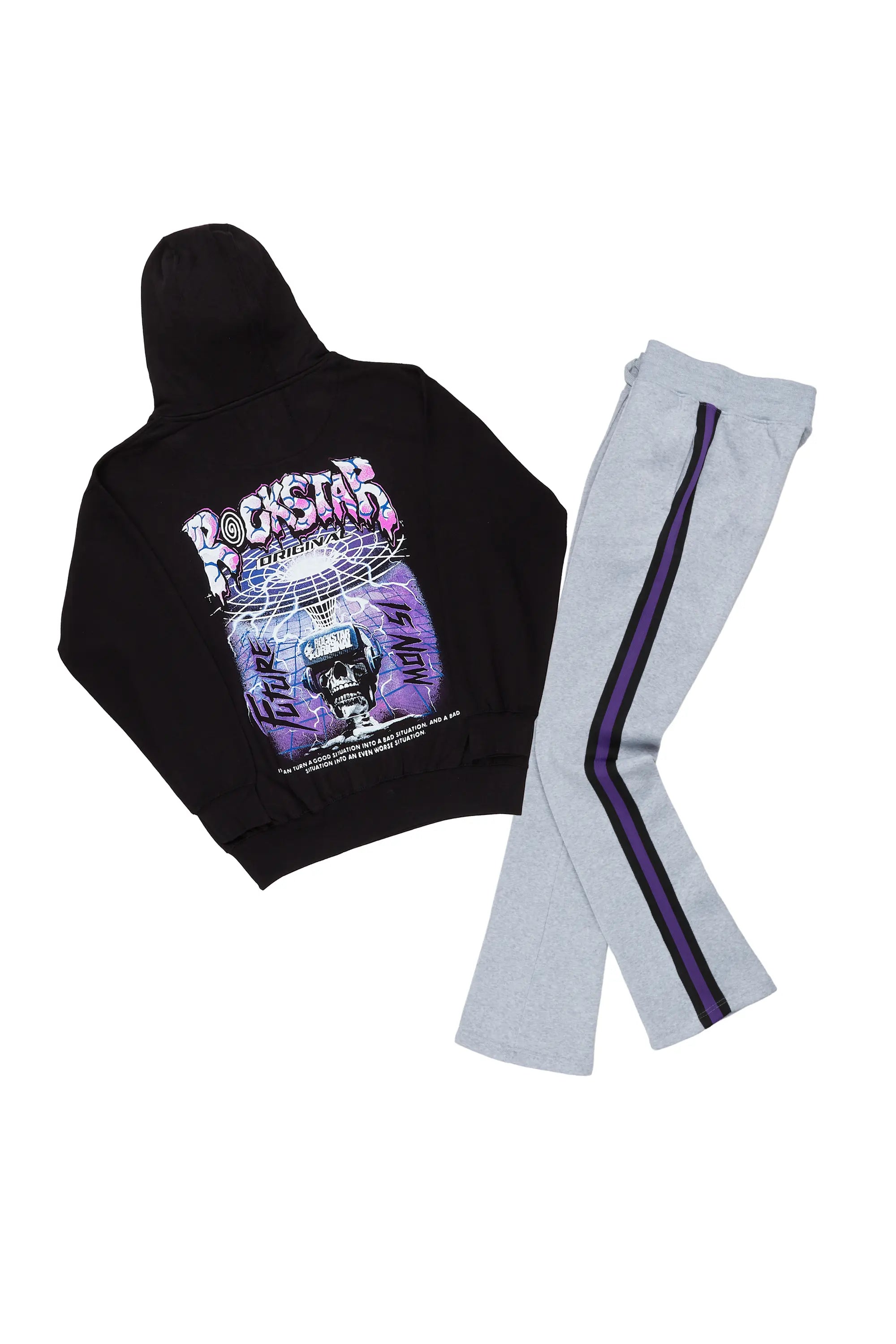 Gorka Black/Grey Hoodie Track Set