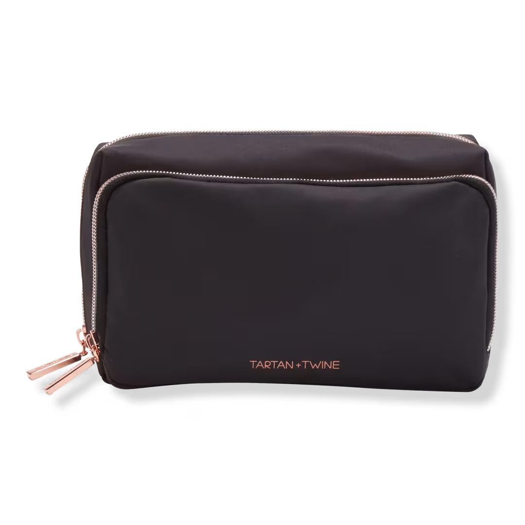 Tartan + Twine  Basics Black Double Zip Organizer