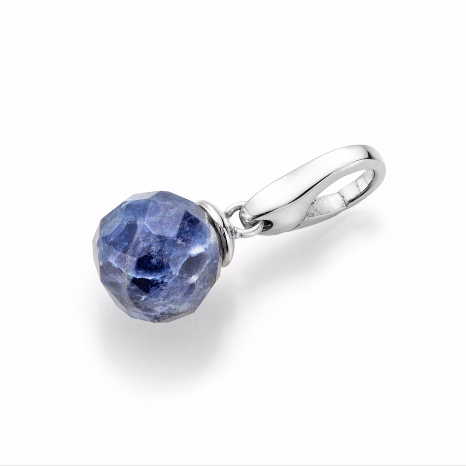 Charm Sodalith Kugel mit Symbolkraft, Silber 925