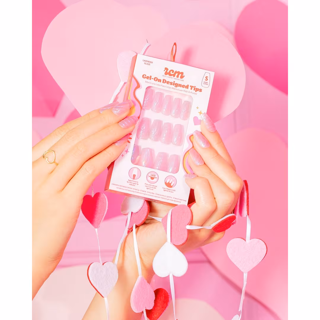 Red Carpet Manicure  Gel-On LED Cured Designed Nail Art Tips