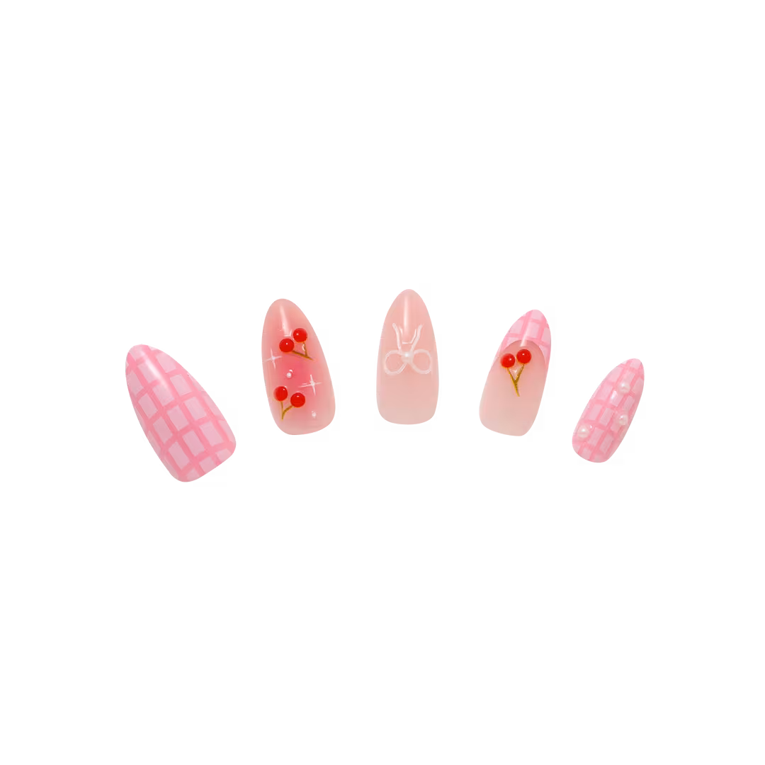 Nail Reformation  Cherry Picnic Press On Nails